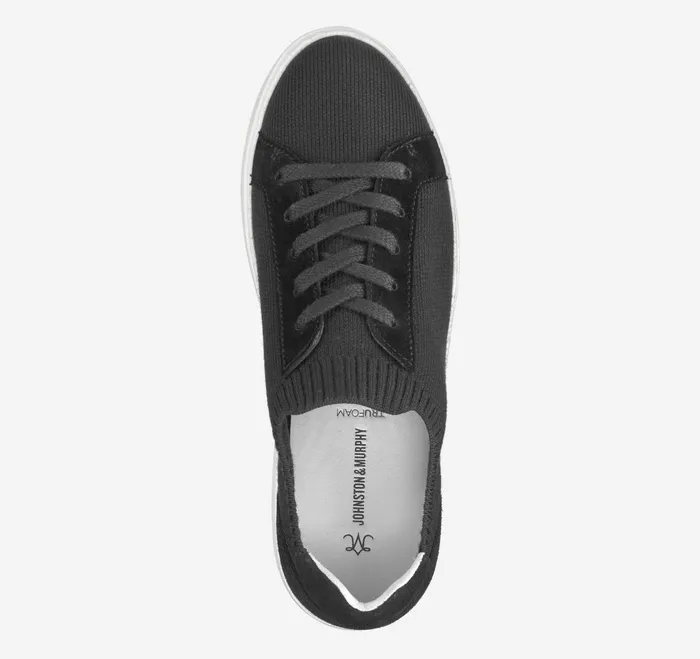 Women Cammie Knit LaceUp Black Knit JohnstonandMurphy Sneakers Women Cammie Knit LaceUp Black Knit JohnstonandMurphy Sneakers