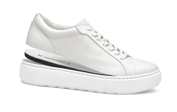 Women Cammie LaceUp White Tumbled Full Grain JohnstonandMurphy Sneakers Women Cammie LaceUp White Tumbled Full Grain JohnstonandMurphy Sneakers