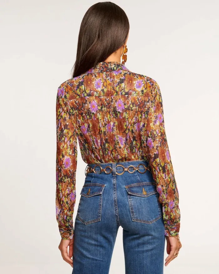 Women Capucine Button Down Top Autumn Flower Ramy Brook Tops Women Capucine Button Down Top Autumn Flower Ramy Brook Tops