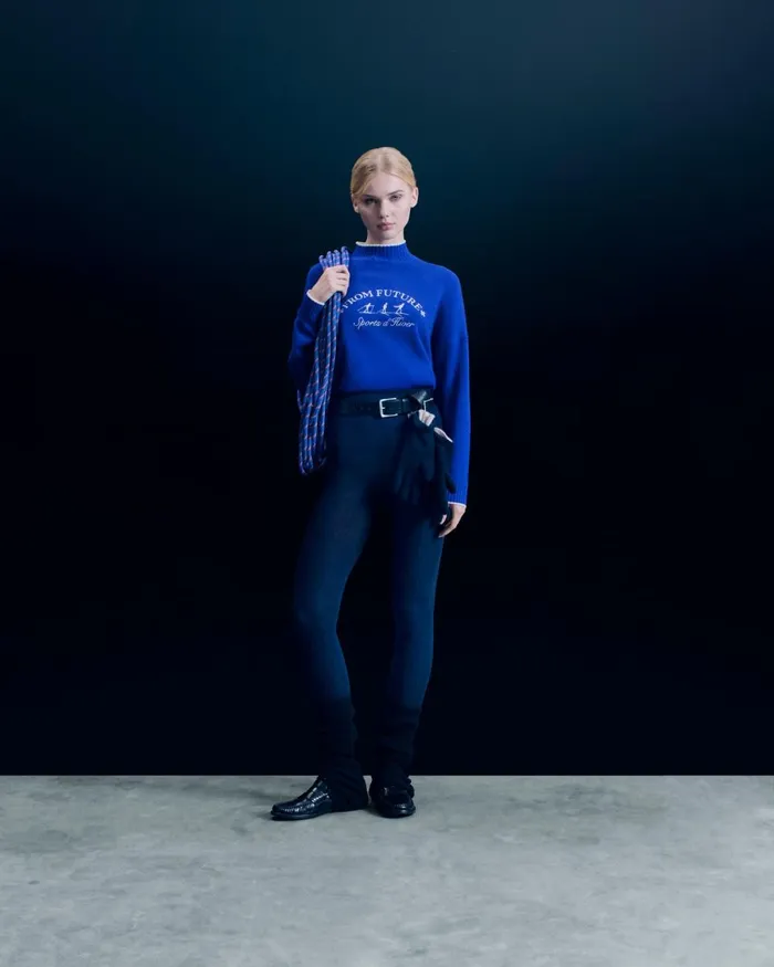 Women Cashmere Sweaters From Future Winter Sports Mock Neck Sweater Popblue