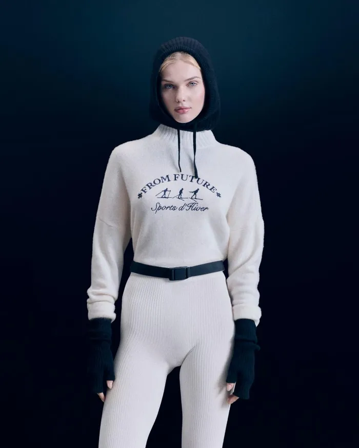 Women Cashmere Sweaters From Future Winter Sports Mock Neck Sweater White