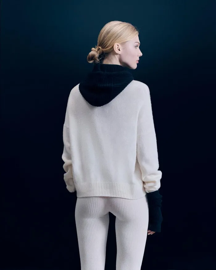 Women Cashmere Sweaters From Future Winter Sports Mock Neck Sweater White
