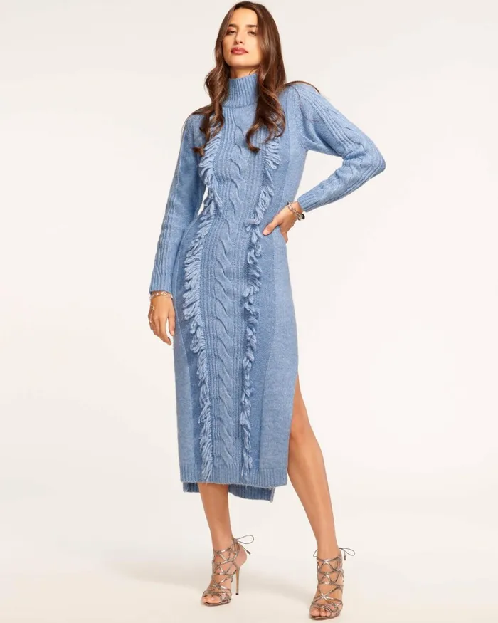 Women Charlee Sweater Midi Dress Electric Pink Ramy Brook Dresses Women Charlee Sweater Midi Dress Electric Pink Ramy Brook Dresses