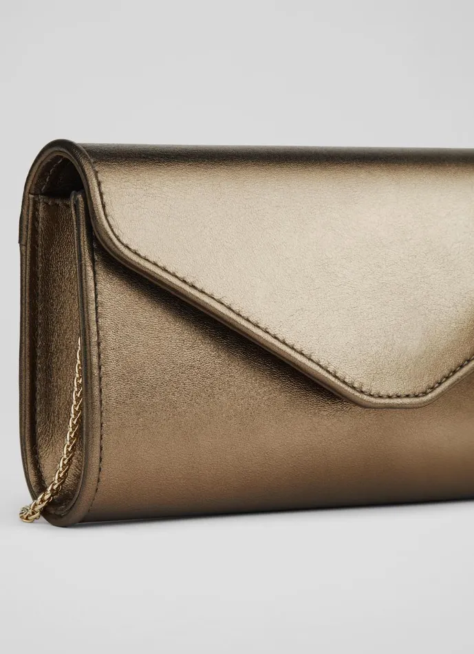 Women Clutch Bags LKBennett Dominica Copper Chain Clutch Bag Women Clutch Bags LKBennett Dominica Copper Chain Clutch Bag