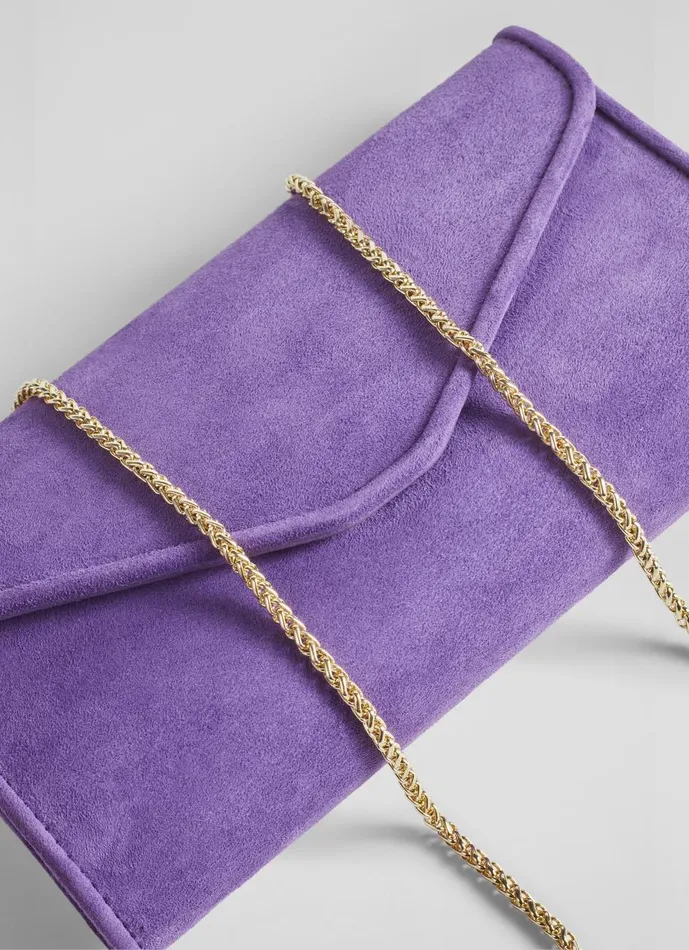 Women Clutch Bags LKBennett Dominica Plum Suede Clutch Bag Women Clutch Bags LKBennett Dominica Plum Suede Clutch Bag