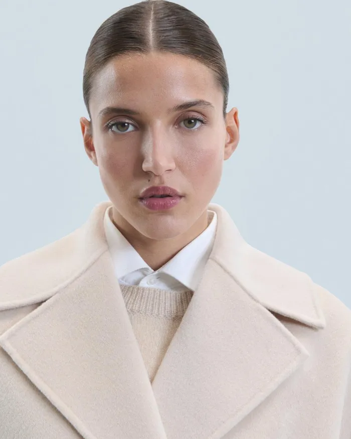 Women Coats and Jackets From Future Outerwear Peacoat Jacket Sand