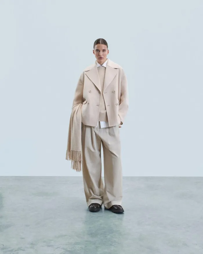 Women Coats and Jackets From Future Outerwear Peacoat Jacket Sand