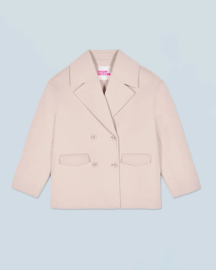 Women Coats and Jackets From Future Outerwear Peacoat Jacket Sand