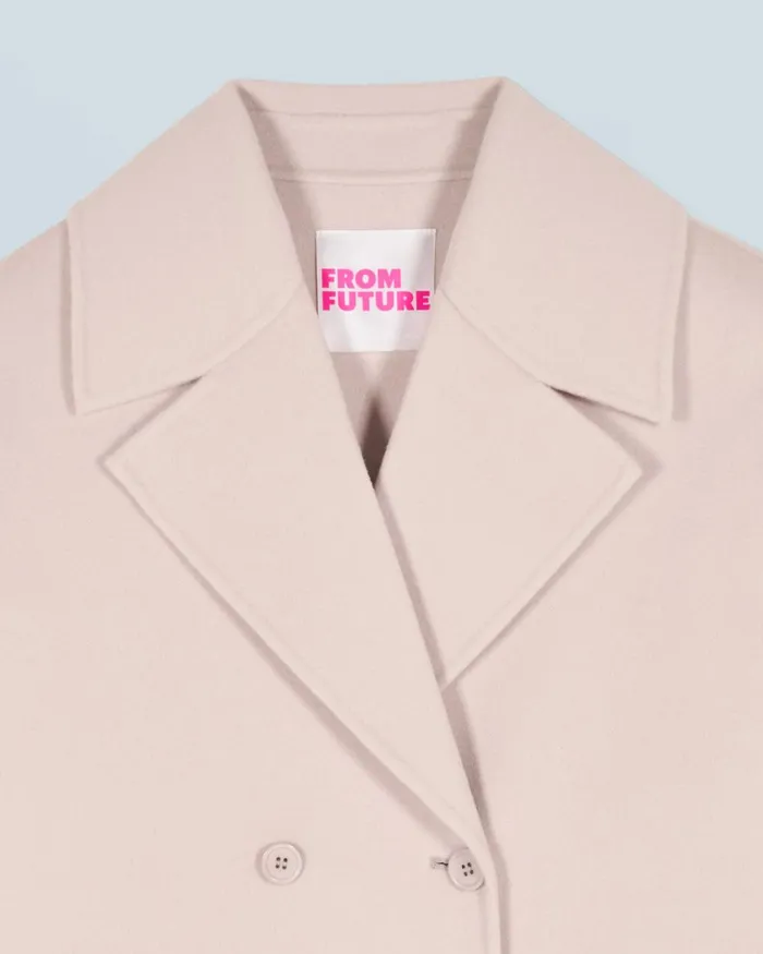 Women Coats and Jackets From Future Outerwear Peacoat Jacket Sand