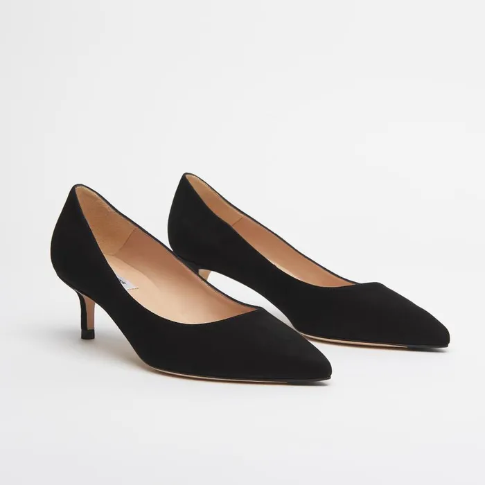 Women Court Shoes LKBennett Audrey Black Suede Kitten Heel Courts Black Women Court Shoes LKBennett Audrey Black Suede Kitten Heel Courts Black