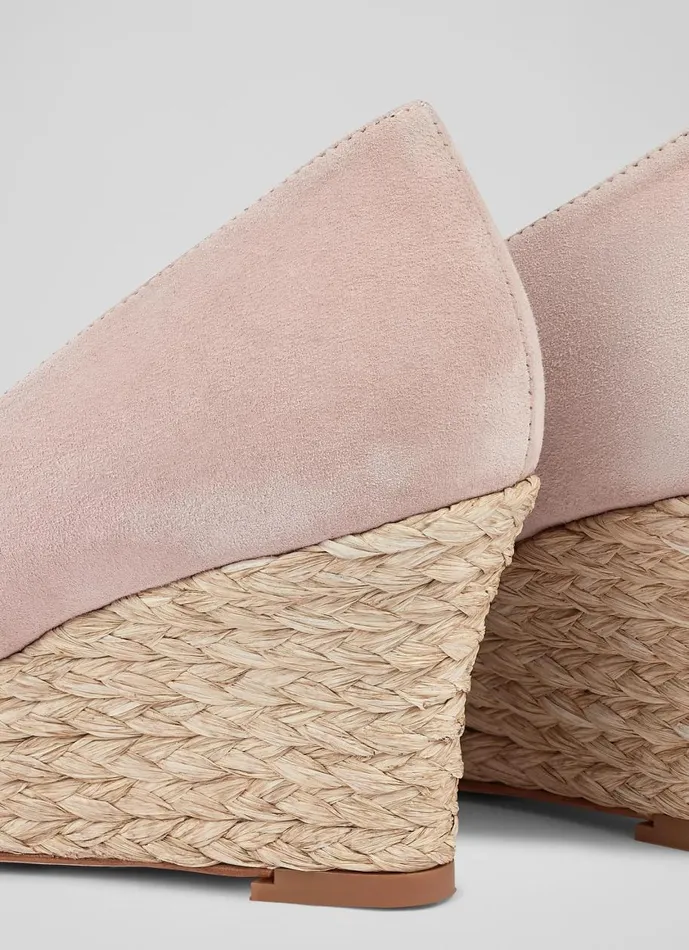 Women Court Shoes LKBennett Eevi Pink Suede Espadrille Wedges Pink Women Court Shoes LKBennett Eevi Pink Suede Espadrille Wedges Pink