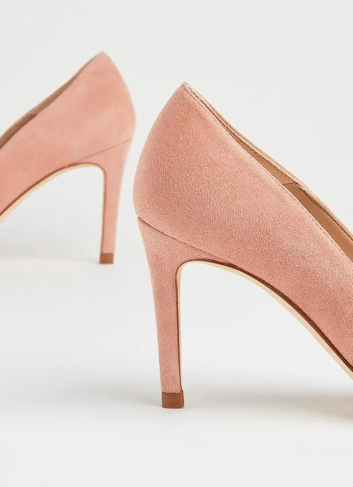 Women Court Shoes LKBennett Floret Pink Clay Suede Pointed Toe Courts Pink Women Court Shoes LKBennett Floret Pink Clay Suede Pointed Toe Courts Pink