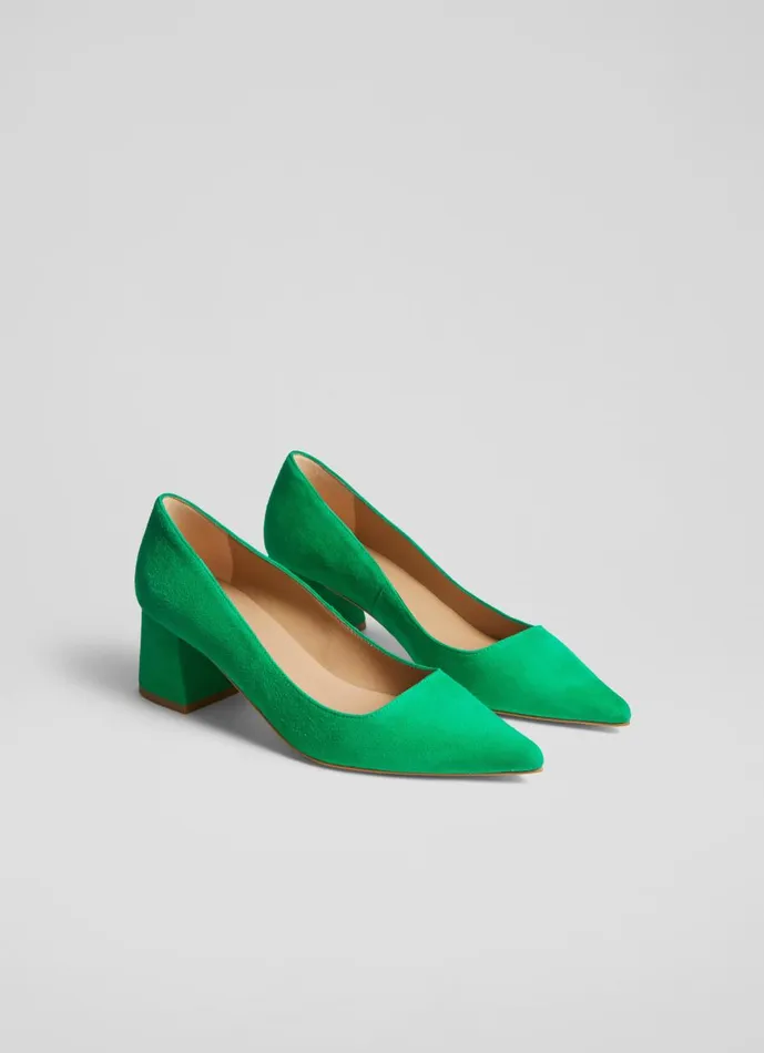 Women Court Shoes LKBennett Sloane Green Suede Block Heel Courts Eden Green Women Court Shoes LKBennett Sloane Green Suede Block Heel Courts Eden Green