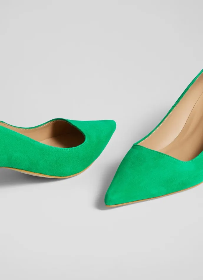 Women Court Shoes LKBennett Sloane Green Suede Block Heel Courts Eden Green Women Court Shoes LKBennett Sloane Green Suede Block Heel Courts Eden Green