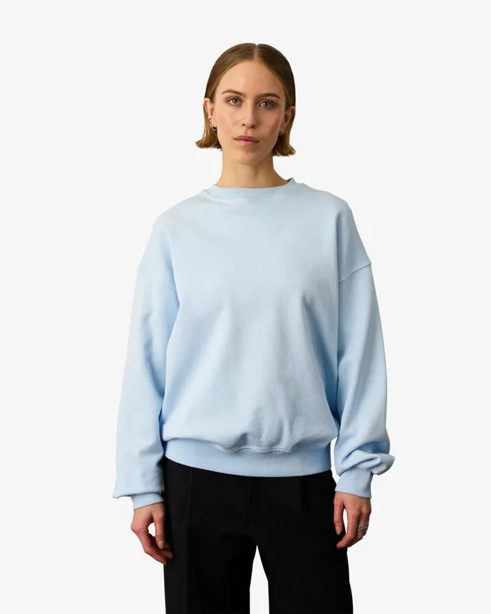 Women Crewneck Sweatshirts Colorful Standard Organic Oversized Crew Soft Yellow