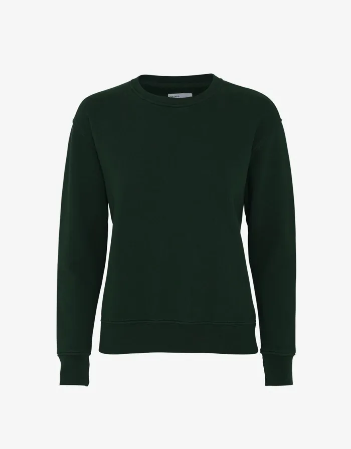 Women Crewneck Sweatshirts Colorful Standard Women Classic Organic Crew Hunter Green