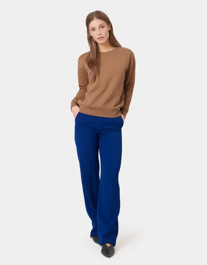 Women Crewneck Sweatshirts Colorful Standard Women Classic Organic Crew Petrol Blue