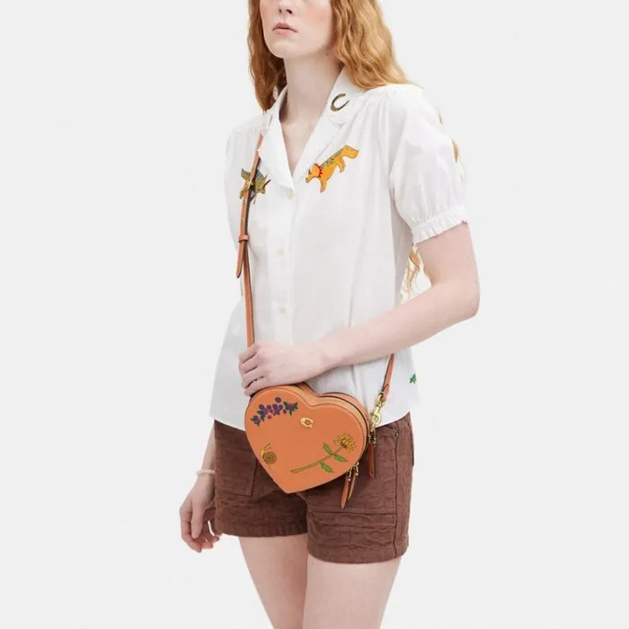 Women Crossbody Bags Coach Coach X Observed By Us Heart Crossbody Brassfaded Orange Multi Women Crossbody Bags Coach Coach X Observed By Us Heart Crossbody Brassfaded Orange Multi