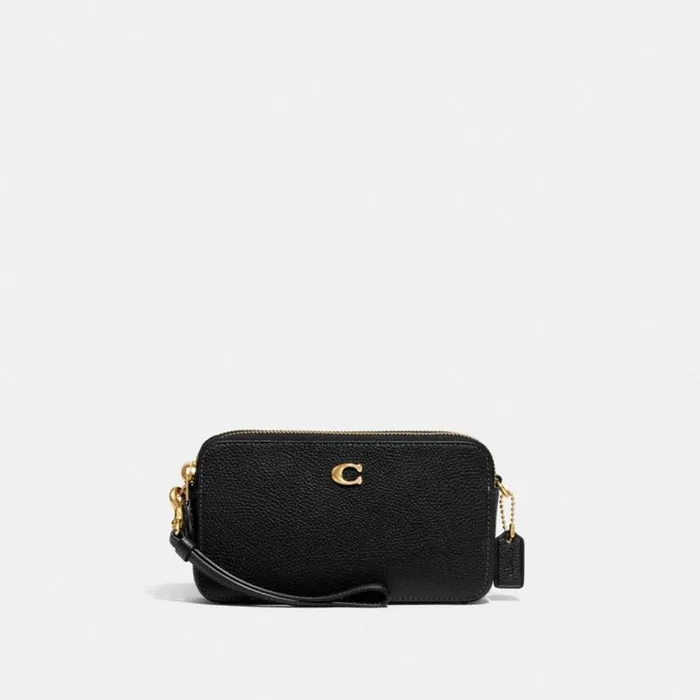 Women Crossbody Wallets Coach Kira Crossbody Brassblack