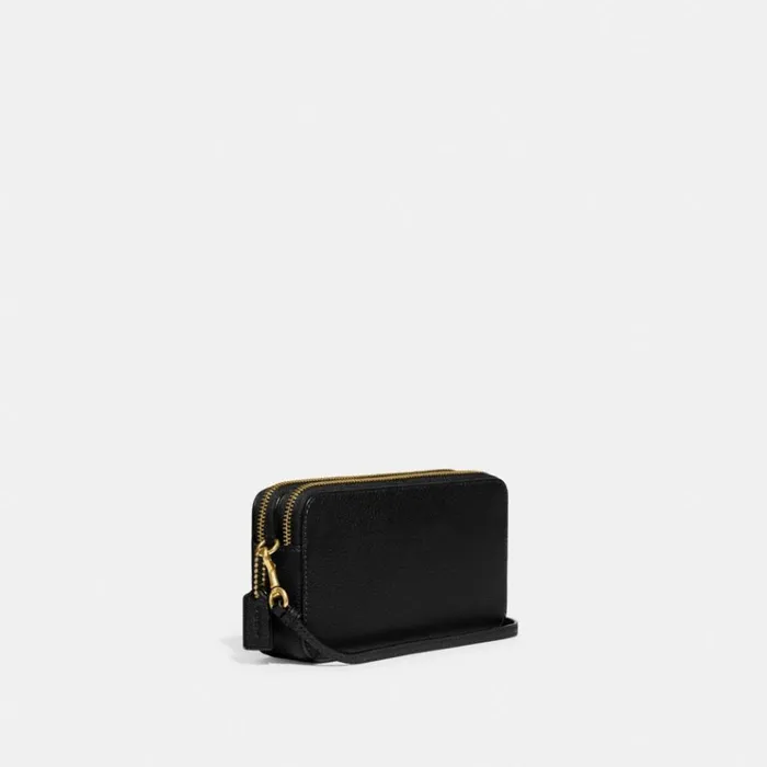 Women Crossbody Wallets Coach Kira Crossbody Brassblack