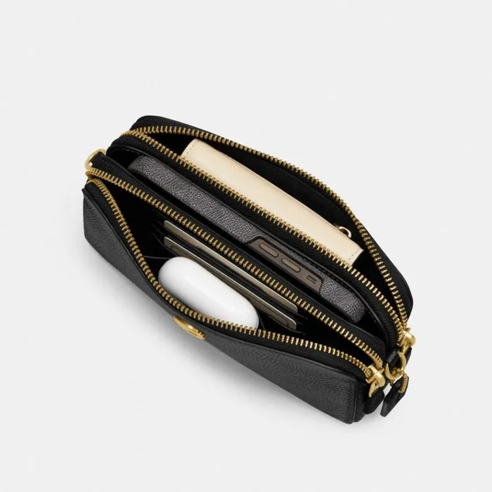 Women Crossbody Wallets Coach Kira Crossbody Brassblack