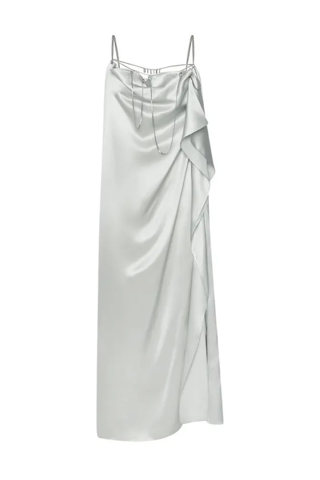 Women DChain Silver Diesel Dresses And Jumpsuits Women DChain Silver Diesel Dresses And Jumpsuits