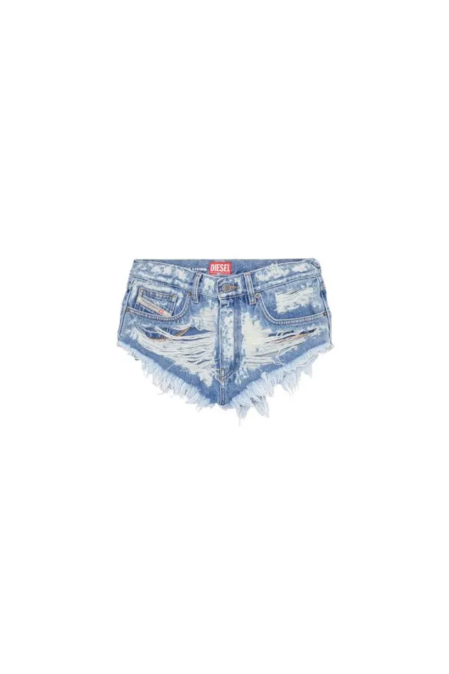 Women DeNalur Light Blue Diesel Trousers And Shorts Women DeNalur Light Blue Diesel Trousers And Shorts