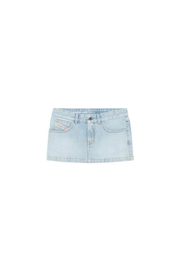 Women DeRonS1 Light Blue Diesel Skirts Women DeRonS1 Light Blue Diesel Skirts
