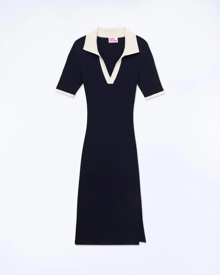 Women Dresses and Jumpsuits From Future Short Sleeve Long Dress Navy