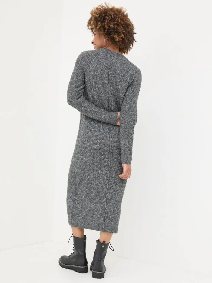 Women Dresses Fat Face Charcoal Grey Maddy Knit Dress Women Dresses Fat Face Charcoal Grey Maddy Knit Dress