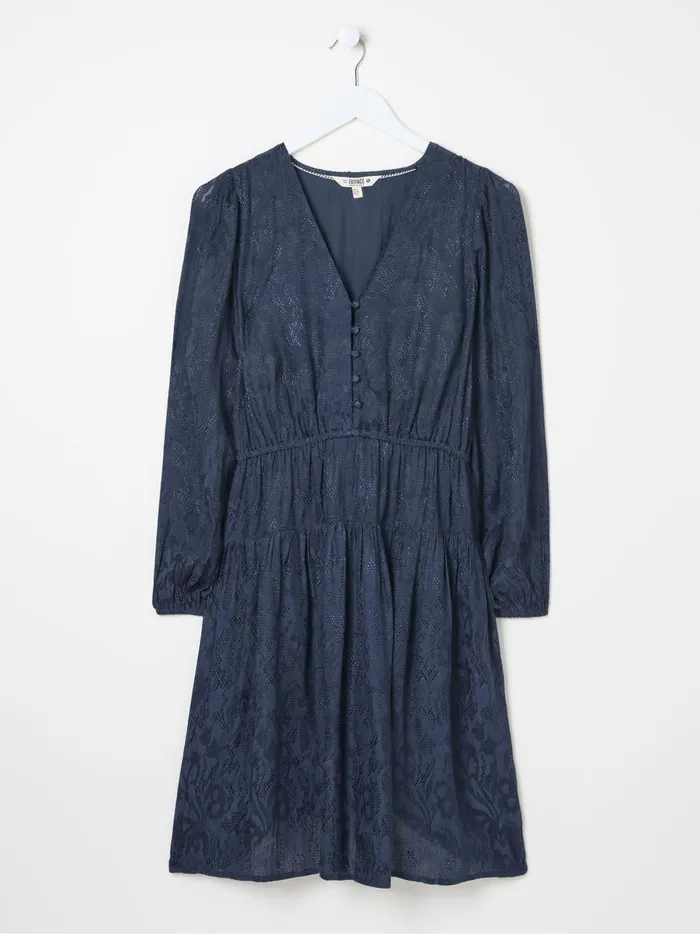 Women Dresses Fat Face Gail Blue Detail Dress