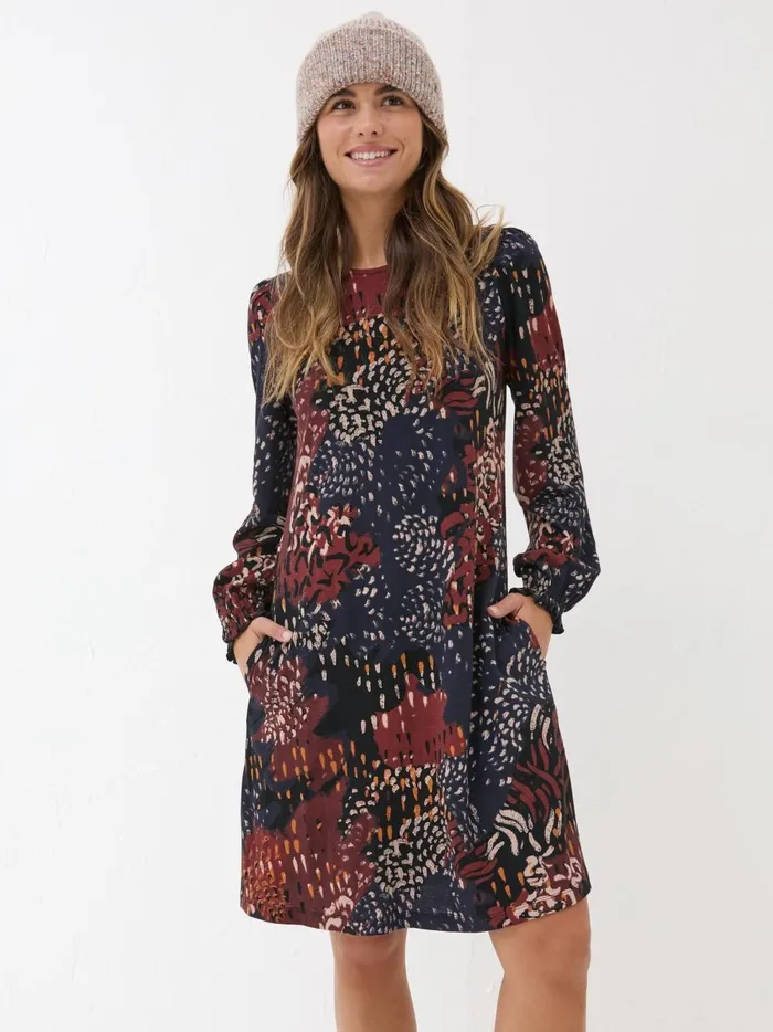 Women Dresses Fat Face Kareen Multi Animal 100 Cotton Dress