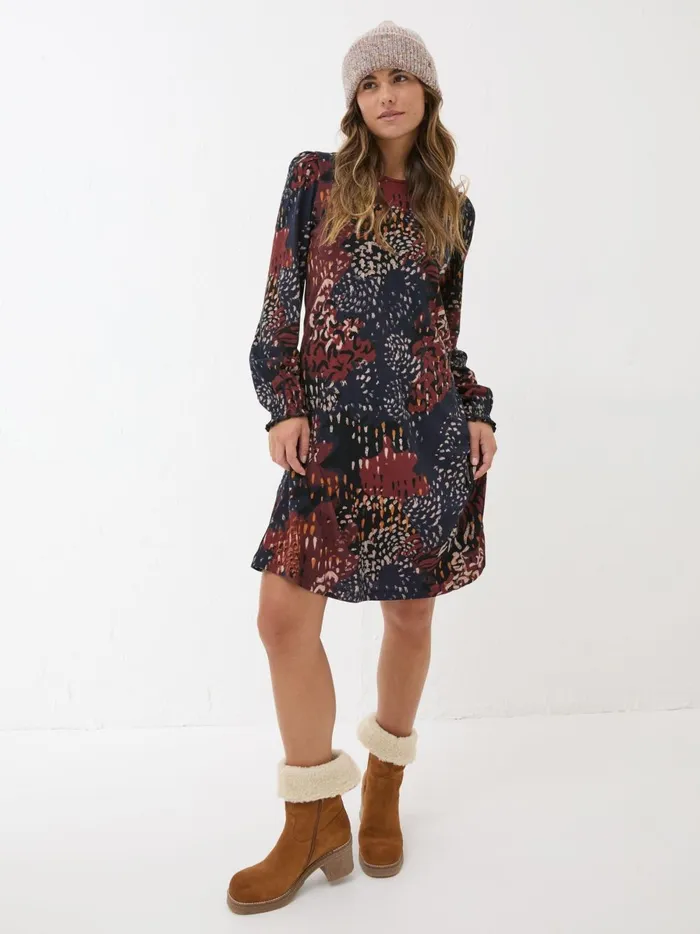 Women Dresses Fat Face Kareen Multi Animal 100 Cotton Dress