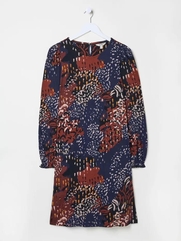Women Dresses Fat Face Kareen Multi Animal 100 Cotton Dress