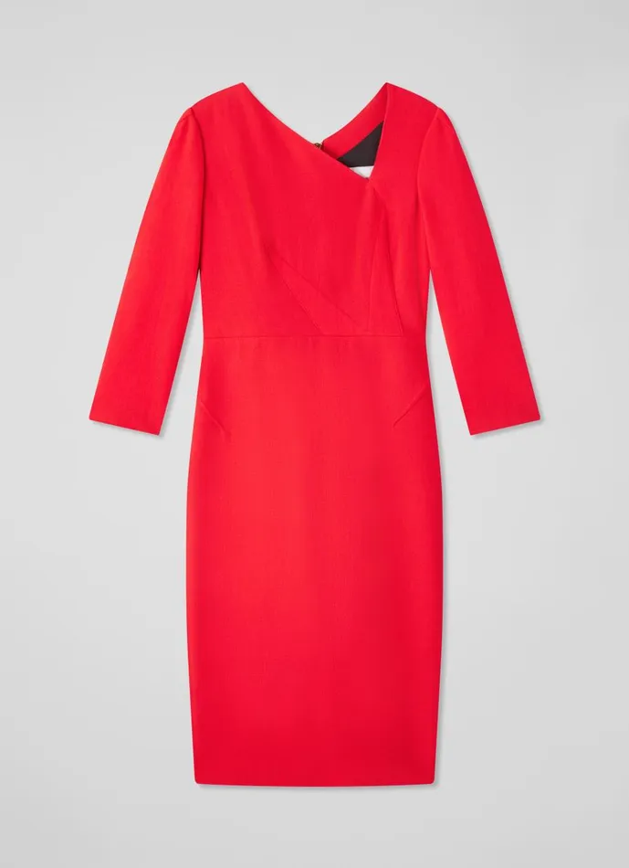 Women Dresses LKBennett Alexis Bright Red Wool Crepe Shift Dress Bright Red Women Dresses LKBennett Alexis Bright Red Wool Crepe Shift Dress Bright Red