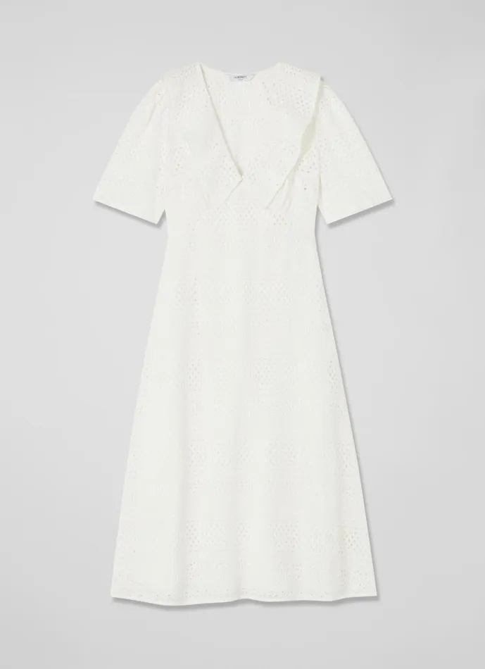 Women Dresses LKBennett Ella White Broderie Anglaise Dress White Women Dresses LKBennett Ella White Broderie Anglaise Dress White