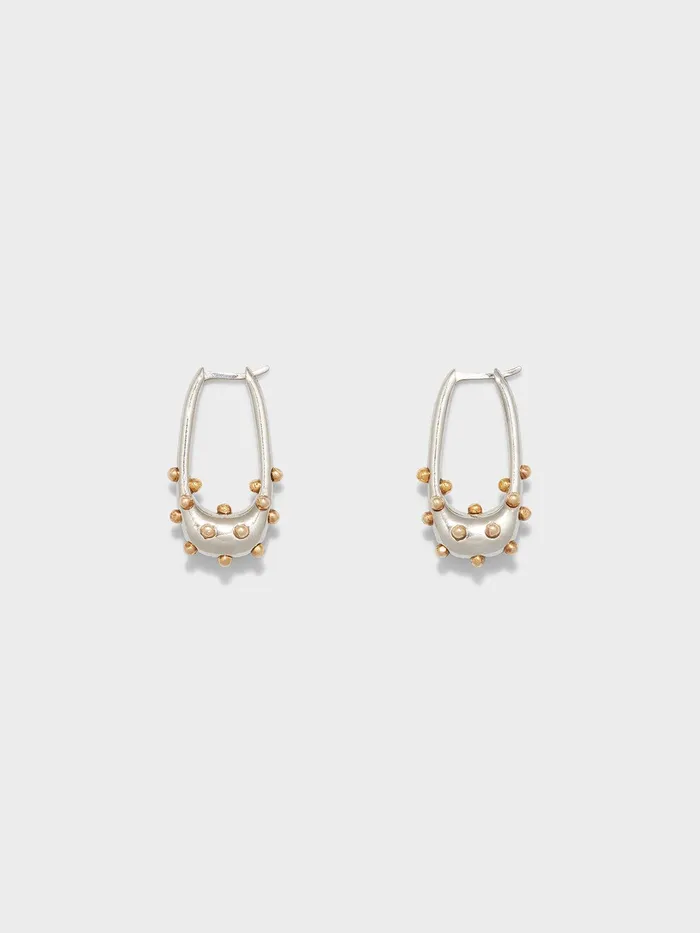 Women Elias Palladium And 18kt GoldPlated Hoop Earrings Aeyde Earrings