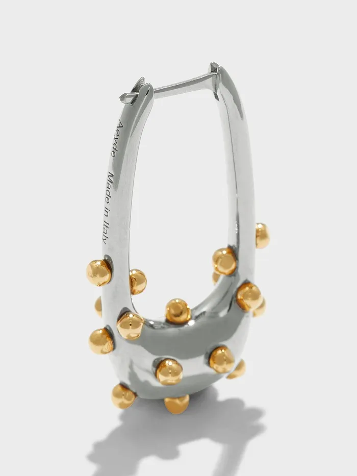 Women Elias Palladium And 18kt GoldPlated Hoop Earrings Aeyde Earrings