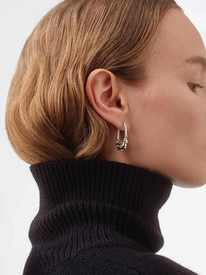 Women Elias Palladium And 18kt GoldPlated Hoop Earrings Aeyde Earrings