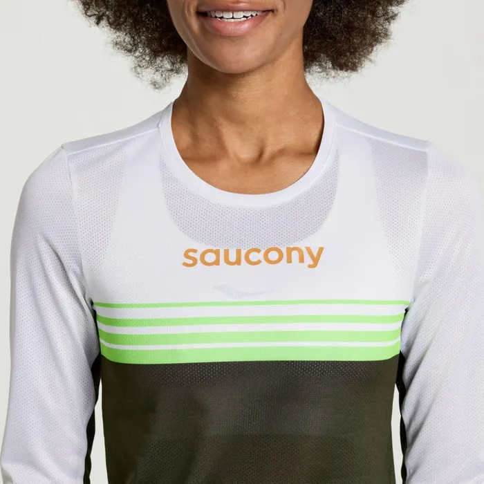 Women Elite Long Sleeve Umbra Saucony Tops
