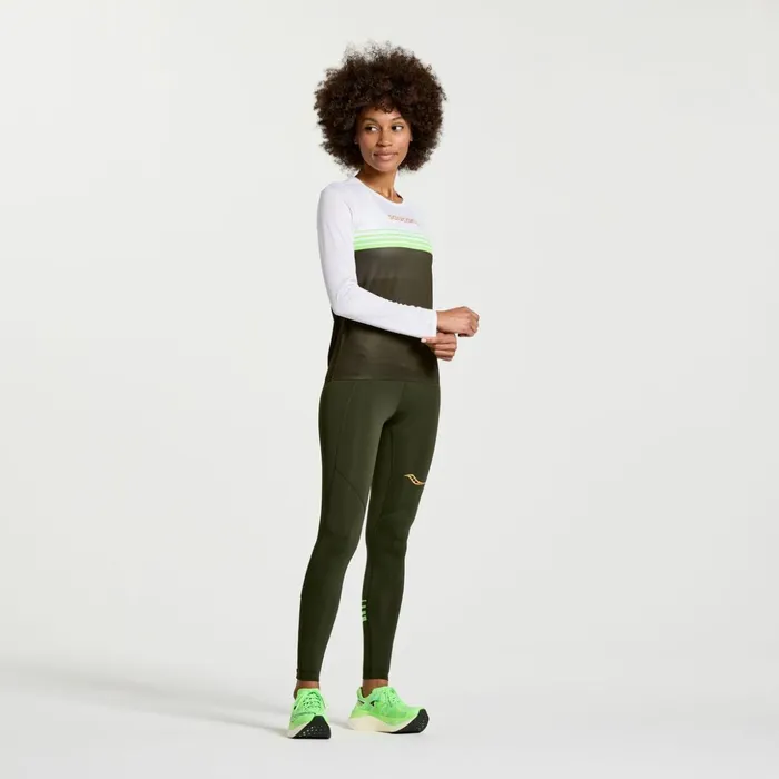 Women Elite Long Sleeve Umbra Saucony Tops