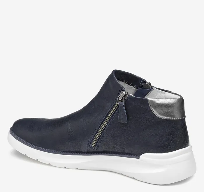Women Emery Zip Bootie Navy Washed Italian Sheepskin JohnstonandMurphy Boots and Booties Women Emery Zip Bootie Navy Washed Italian Sheepskin JohnstonandMurphy Boots and Booties