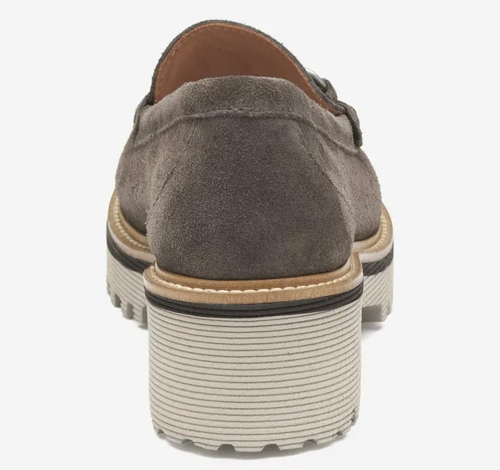 Women Emmalynn Bit Loafer Dark Grey Suede JohnstonandMurphy Mules and Loafers
