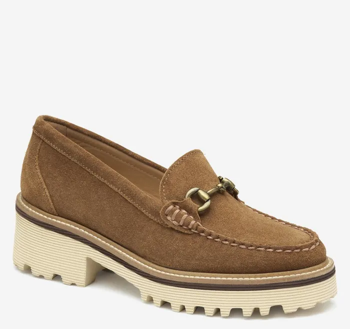 Women Emmalynn Bit Loafer Whiskey Suede JohnstonandMurphy Mules and Loafers