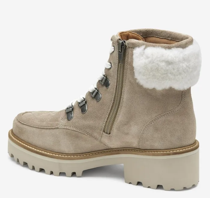 Women Emmalynn Quilted Hiker Boot Taupe Suedeshearling JohnstonandMurphy Boots and Booties Women Emmalynn Quilted Hiker Boot Taupe Suedeshearling JohnstonandMurphy Boots and Booties