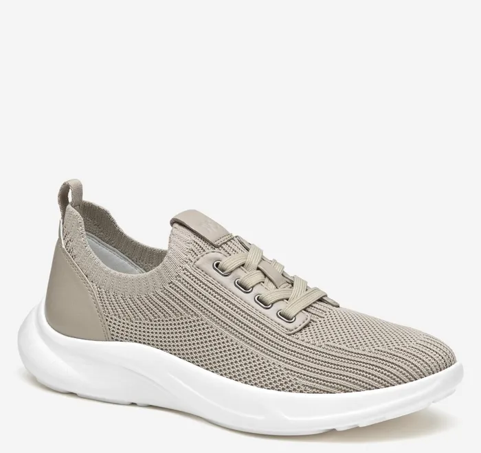 Women Escape Knit LaceUp Taupe Knit JohnstonandMurphy Sneakers