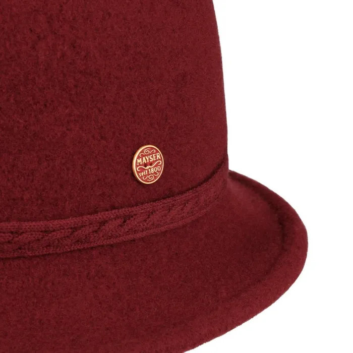 Women Felt Hats Mayser Susanne Walkhut With Ear Flaps Burgundy Women Felt Hats Mayser Susanne Walkhut With Ear Flaps Burgundy