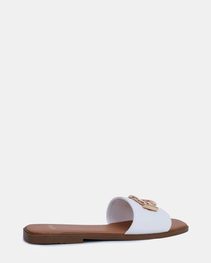 Women Flat Sandals NOVO Shoes SONORA WHITE Sandals