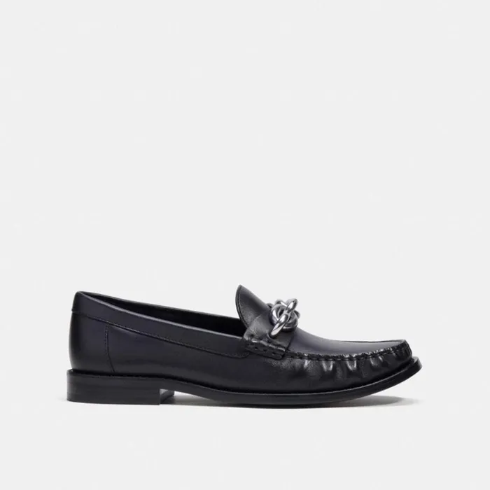 Women Flats and Loafers Coach Jess Loafer Blacksilver