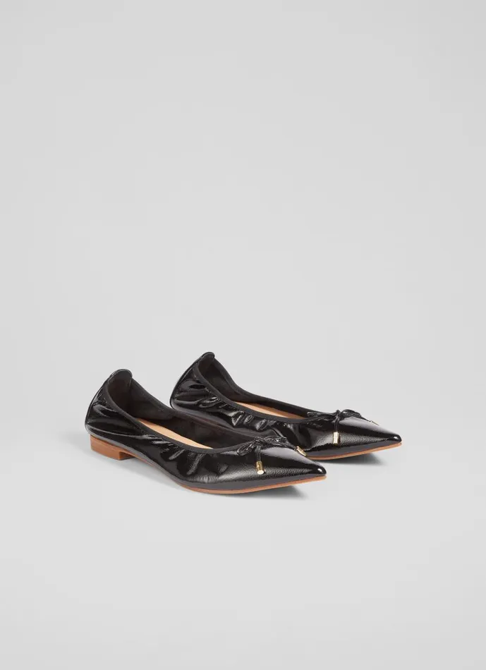 Women Flats LKBennett Tilly Black Pointed Ballerina Flat Black Women Flats LKBennett Tilly Black Pointed Ballerina Flat Black
